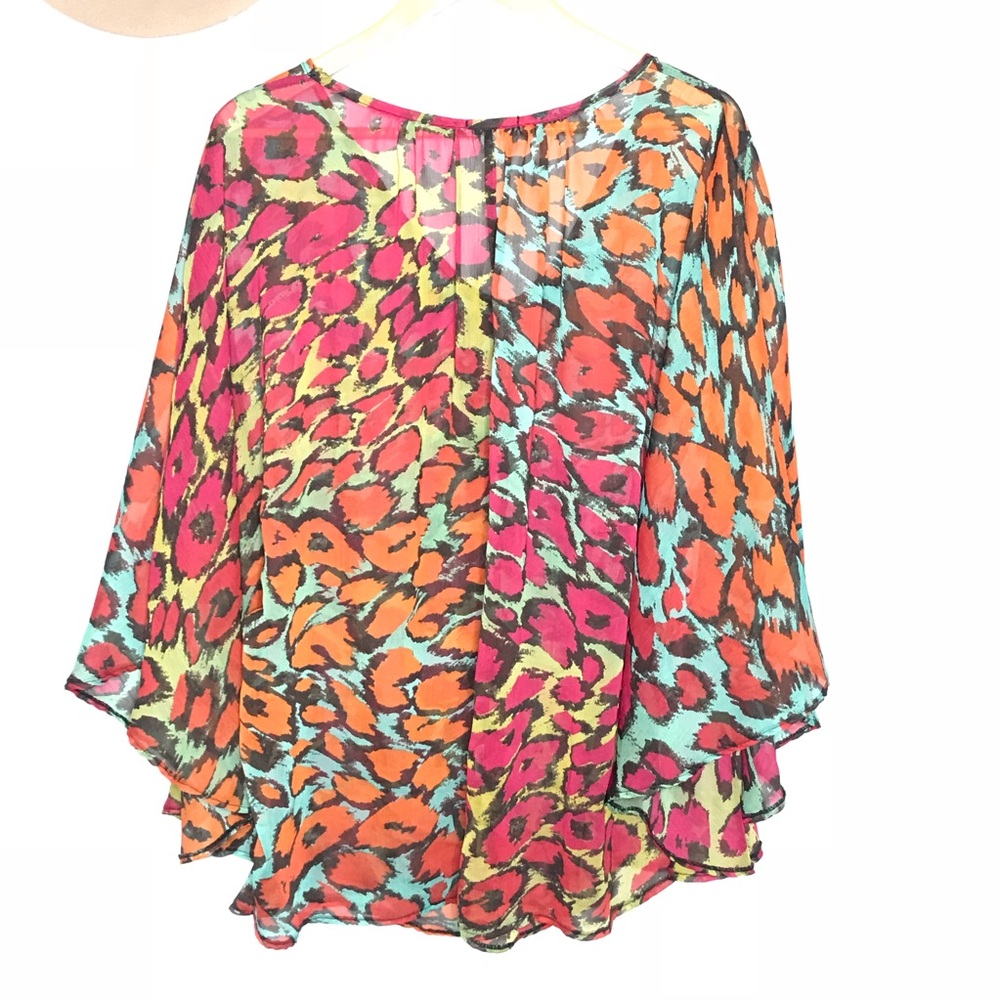 🌵Cache Colorful Sheer Tunic Top - Picture 3 of 5